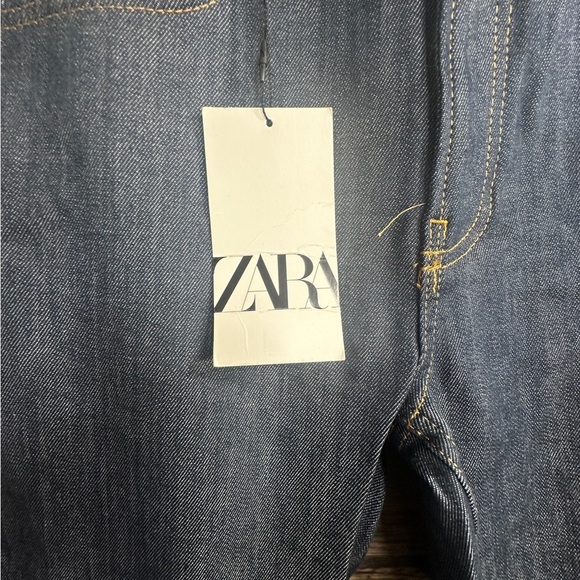 Zara Women's Dark Blue Boot Cut High Waist Jeans - Picture 4 of 7